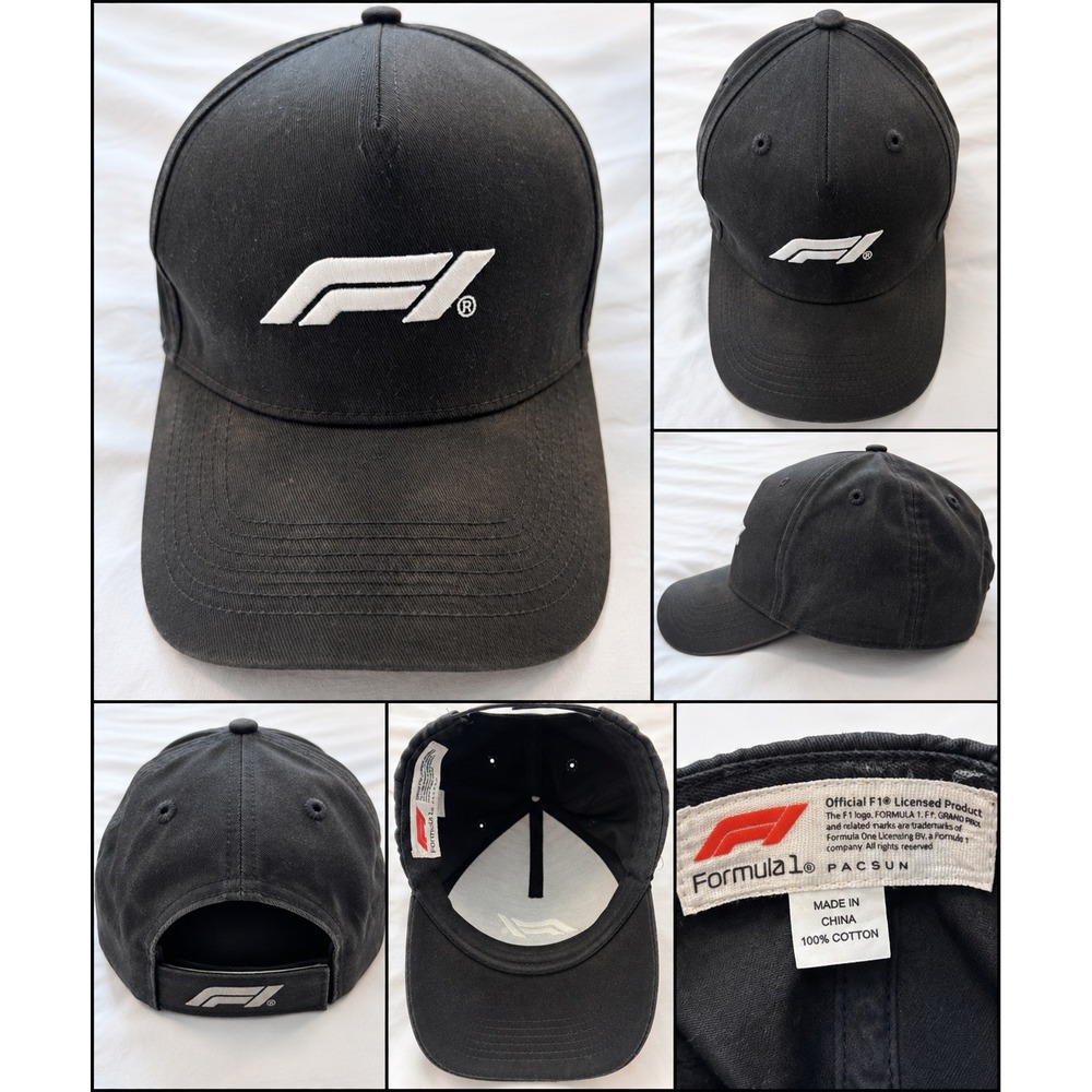 Formula 1 F1 PacSun Black Cotton Snapback Baseball Hat Cap Official Licensed